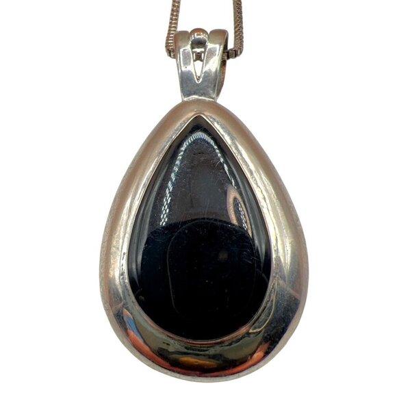 Silver Tone Black Onyx Necklace & Rhinestone Bracelets Set.   M54 - Picture 16 of 16